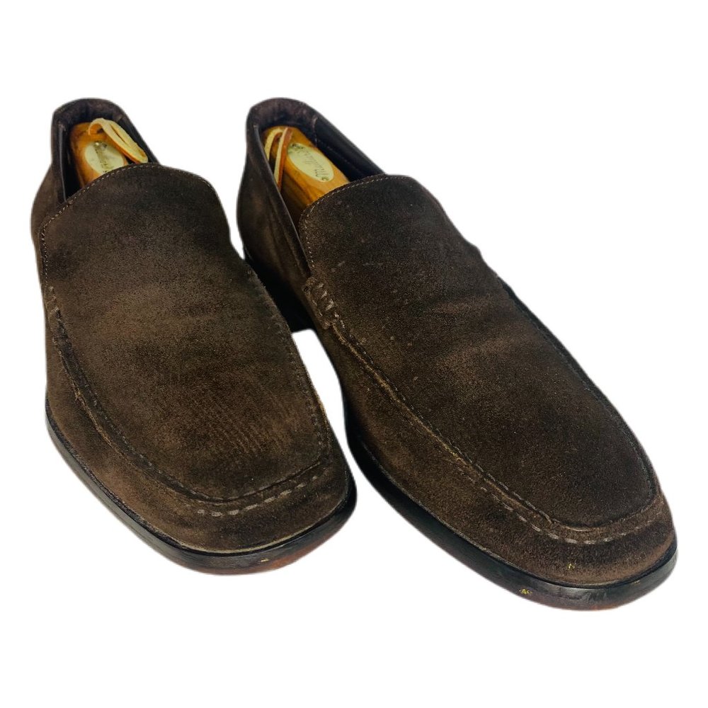 To Boot NewYork Adam Derrick Dark Brown Suede Leather Slip On Loafers Men's 9.5